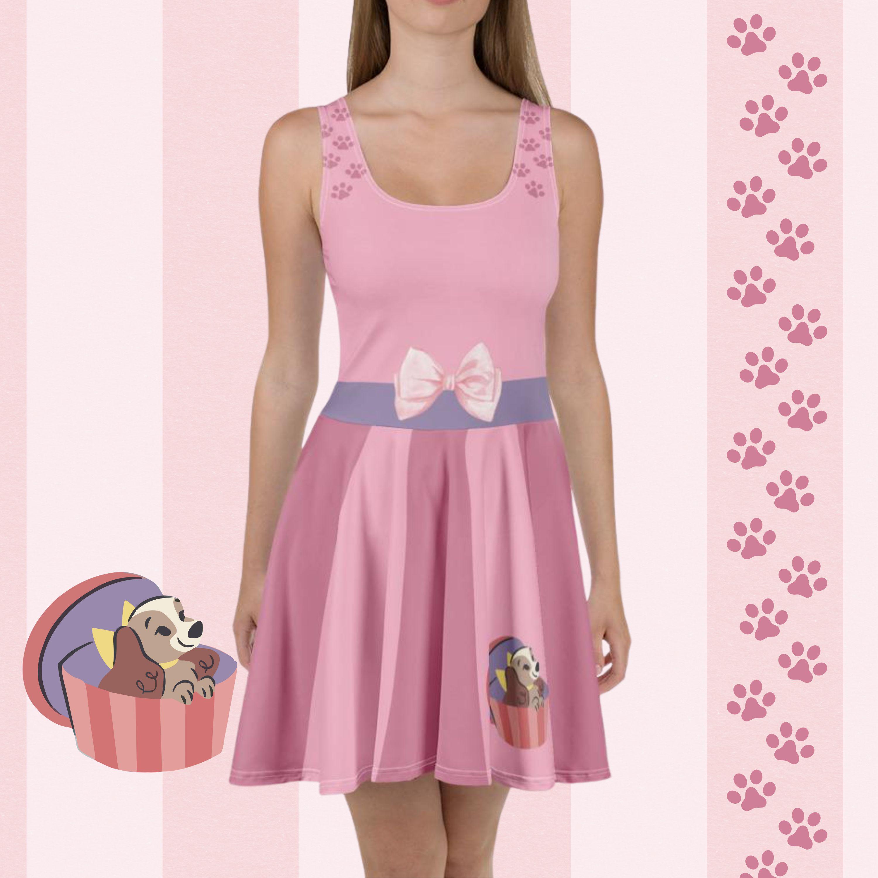 knee length dresses for ladies Disney's The Lady & The Tramp Collection by Unique Vintage Teal Embroi main image 0