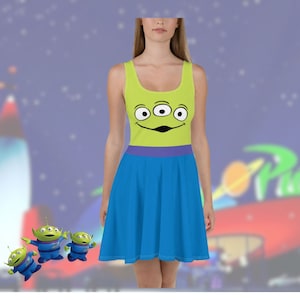 Disney Pixar Alien Dress womens Toy Story Pizza Planet costume run Disney outfit Little Green Men