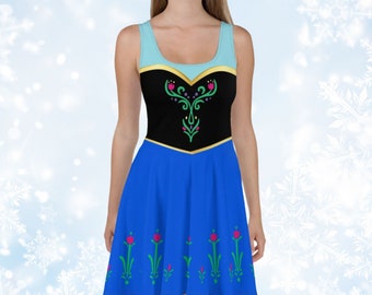 Anna Dress womens Frozen Disney bounding cosplay run Disney princess adult Halloween costume