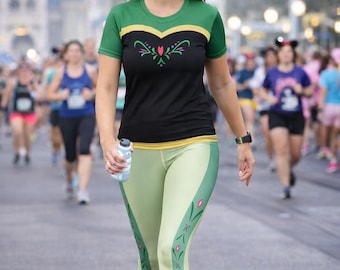 Anna-tröja Dam Disney Frost T-shirt Anna kröning cosplay springa Disney hoppande kostym