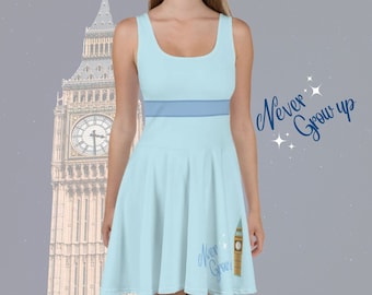 Vestido de Wendy Disney, disfraz de Peter Pan para mujer, disfraz de Wendy Darling para adultos en el País de Nunca Jamás, cosplay para adultos
