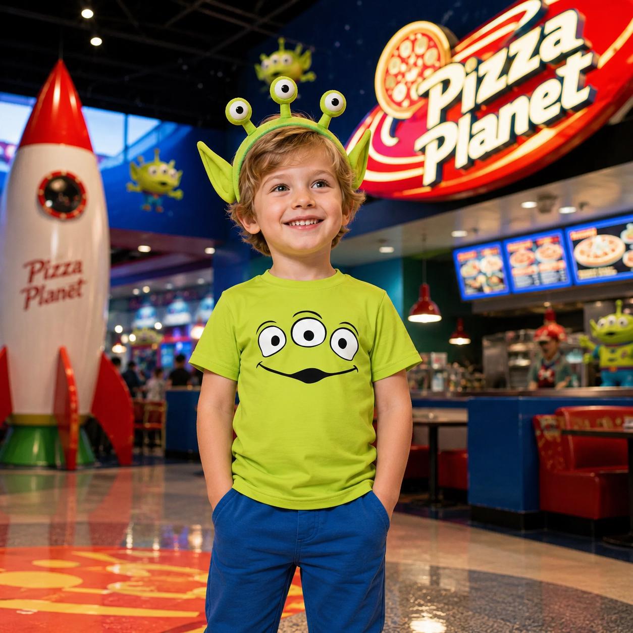 トイストーリー ピザプラネット エイリアン 子供用シャツ ディズニー
