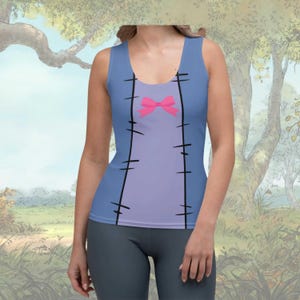 Womens Eeyore Tank Top Disney Winnie the Pooh characters costume adult shirt donkey activewear run Disney