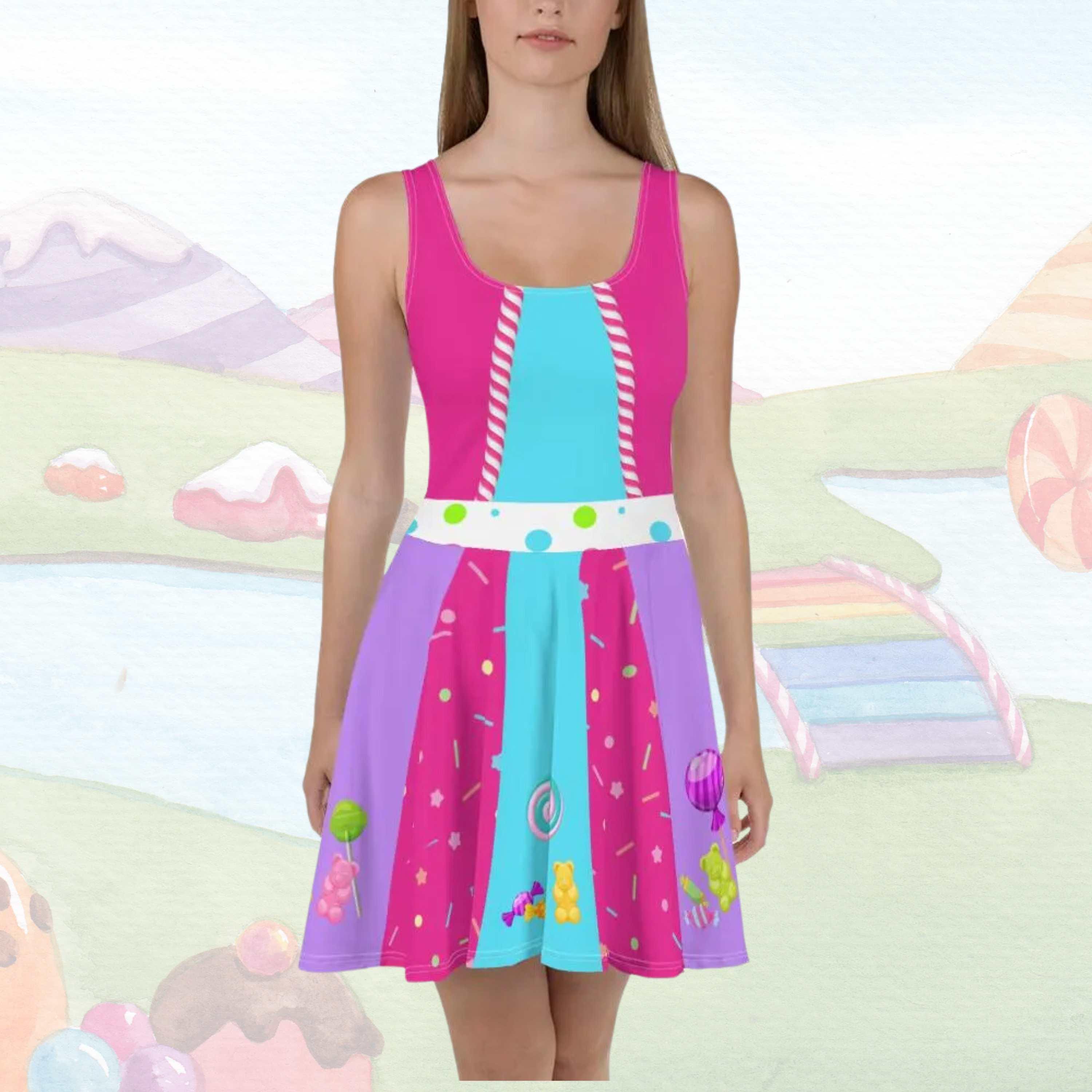 Candy Theme Dress Women Candyland Sweets Adult Dress - Etsy