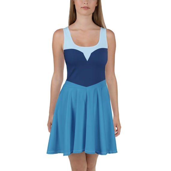 dine and dash dress blue Danial Dress blue print – lovestonefashion