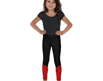 Spidey costume Kid's Leggings Miles Morales child pants cosplay red and black Spiderman Halloween costume