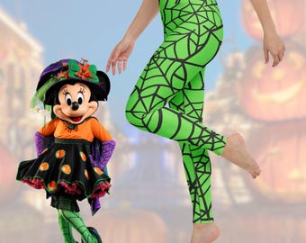 Minnie Mouse Halloween Leggings Disney costume Minnies Halloween Dine at Hollywood Studios pants spider web