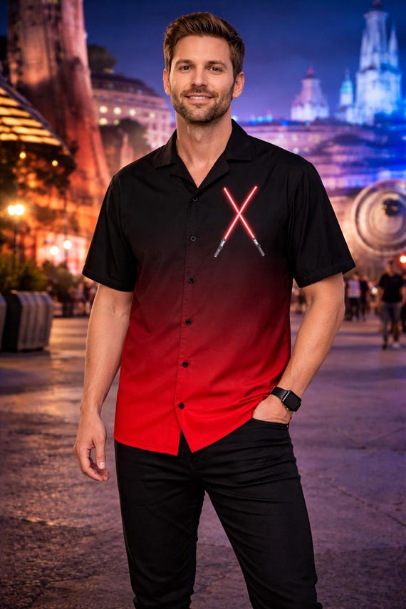darth vader dress shirt Our Universe Star Wars Anakin Darth Vader Split Woven Button-Up