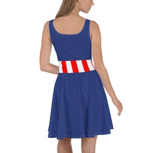 Womens America Captain Dress Cosplay Disney Bounding