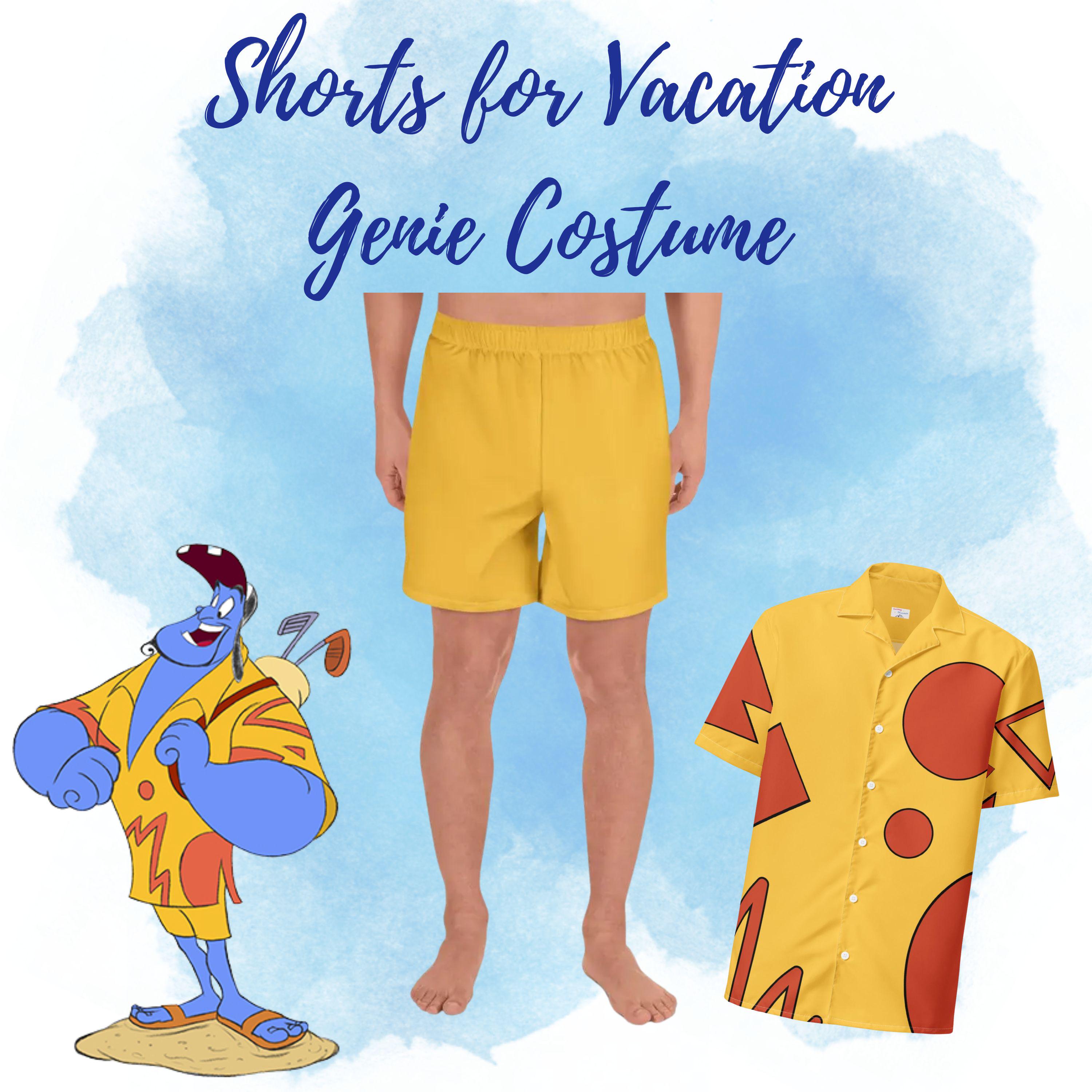 Genie Vacation cosplay Shorts Disney Aladdin Halloween costume matching Unisex Athletic Long Shorts Genie Vacation cosplay Shorts Disney Aladdin Halloween costume matching Unisex Athletic Long Shorts