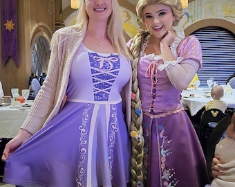 strapless open back dress Womens Rapunzel Costume