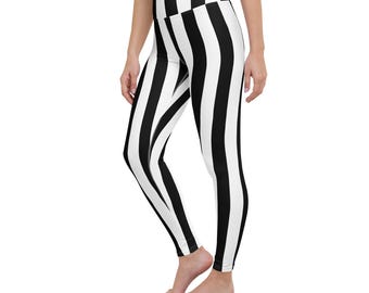 Womens Beetlejuice Leggings Stripped Pants Beetlejuice Costume