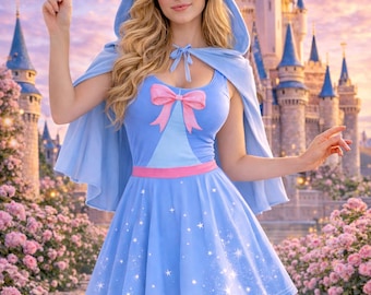Blue Fairy Women's Dresses, Pinocchio Films Costume, Fairy Godmother  Cosplay, Disney World Magic Kingdom Outfit, Disney Animation Shirtdress -  Etsy