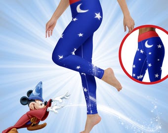 魔法使いミッキーのレギンス レディース ディズニー ヨガパンツ