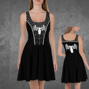Venom Spider Man Dress Womens cosplay costume Symbiote running dress