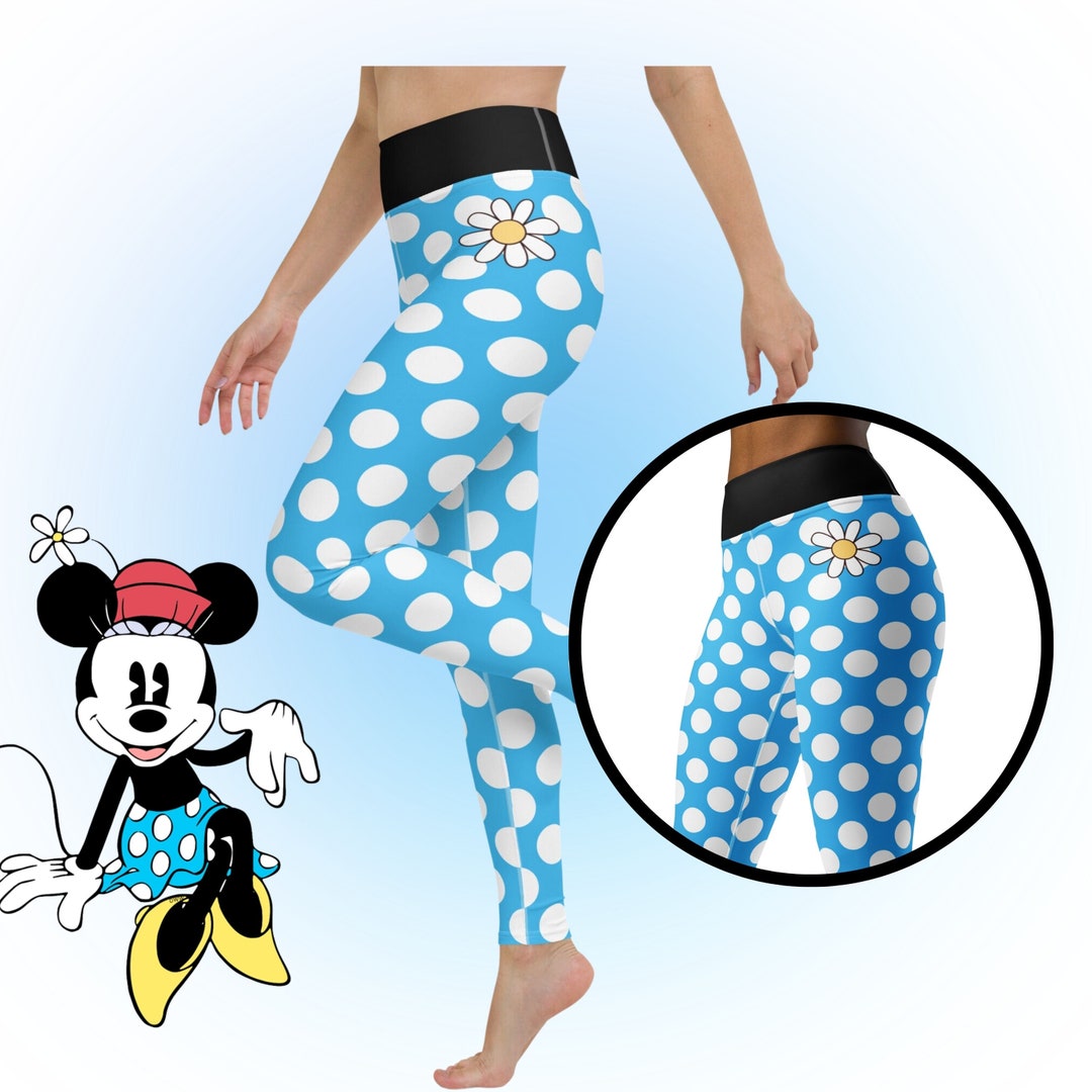 Coral Minnie Mouse Leggings