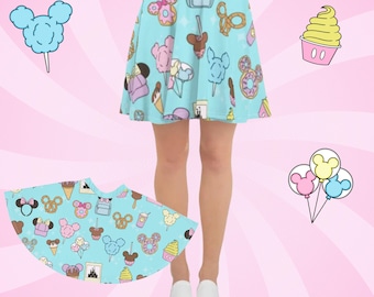 Park Snacks skirt Womens Disney Dress Disney Food Pastel adult running skirt run Disney costume