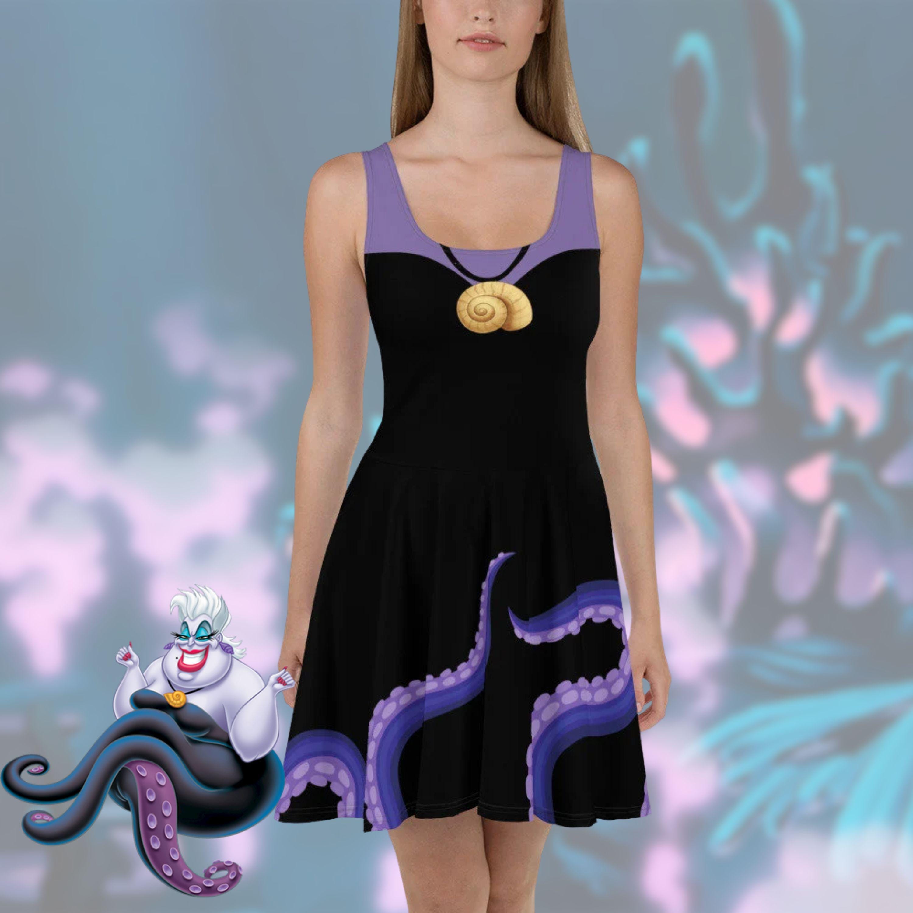 Ursula Disney Villian Dress Womens Disney Bounding Costume Halloween  Cosplay Adult Sea Witch Ariel Little Mermaid - Etsy