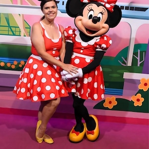 Minnie Mouse Classic red Womens Disney Dress running dress cosplay Disney bounding red polka dot minnie mouse