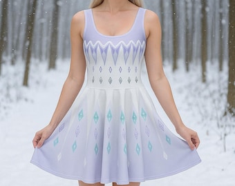Vestito da Elsa per donna Disney Frozen, costume da corsa Frozen 2, costume da regina delle nevi Disney per Halloween
