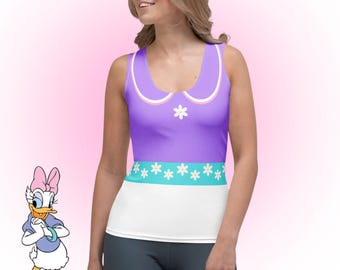 Daisy Duck Tanktop Disney damesshirt atletische kleding uitgevoerd Disney begrenzingskostuum cosplay