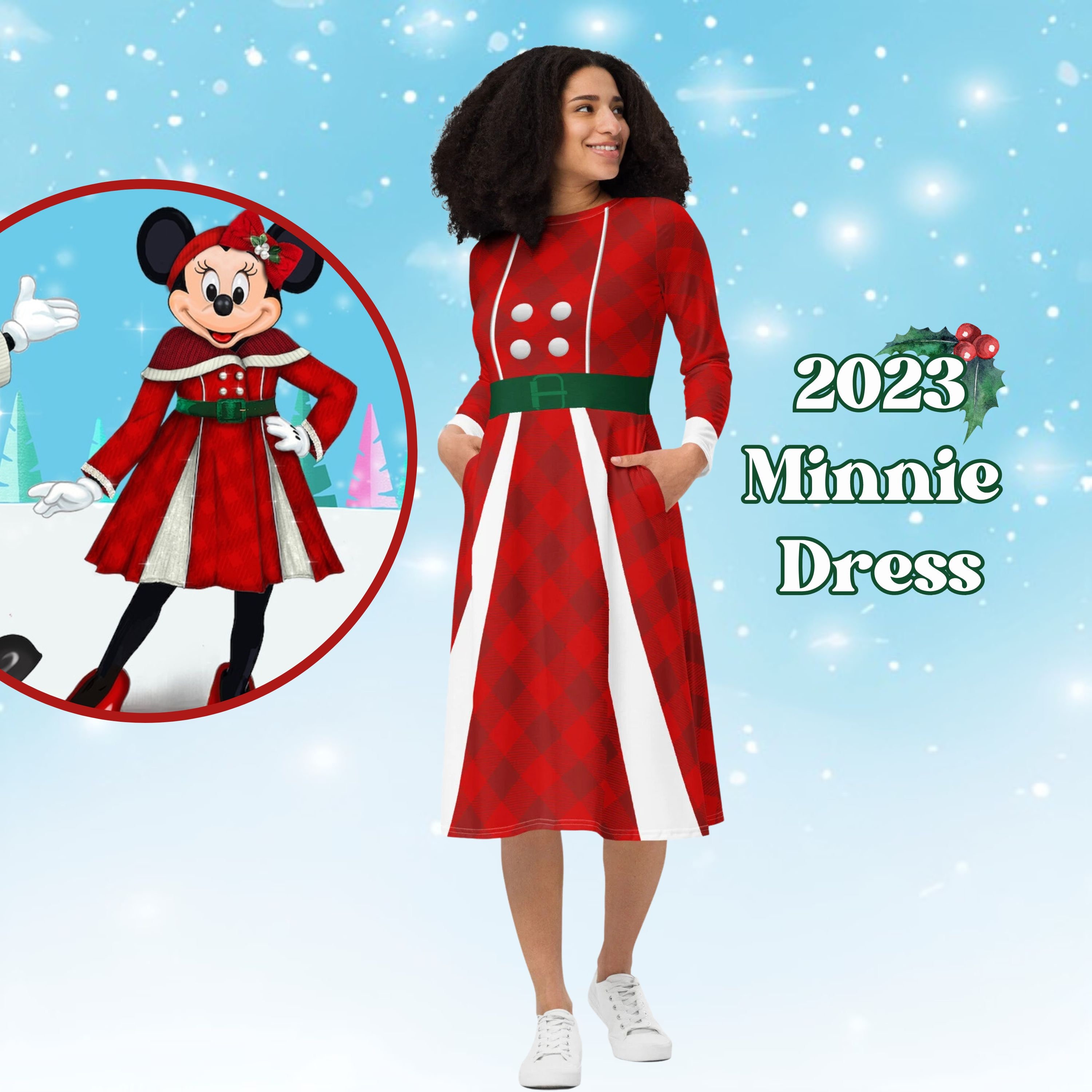 Minnie Holiday Dress Etsy Ireland