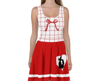 Lady and The Tramp Disney Inspired Dress Womens Run Disney Cosplay Costume Sweethearts Nite Valentines Day