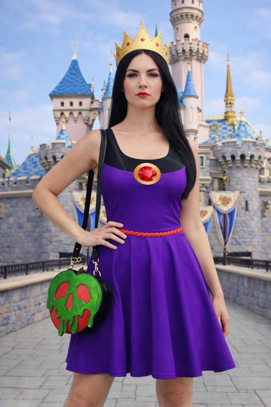 Womens Disney Evil Queen Dress Disney Villian Costume Snow White Running  Dress Disney Bounding - Etsy