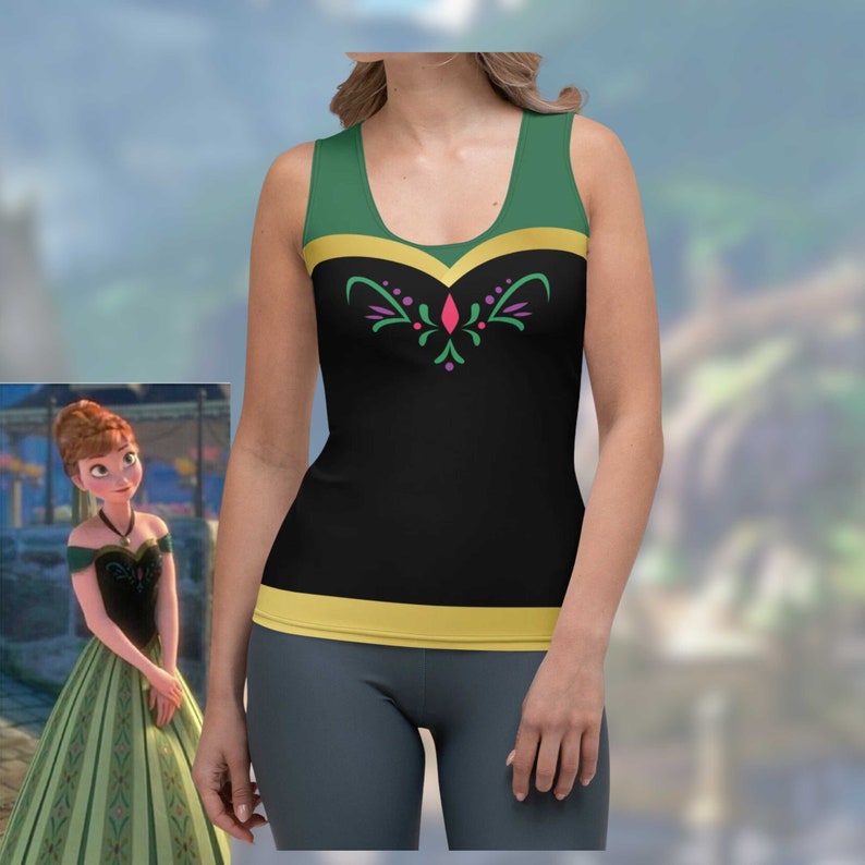 Frauen Anna Tank Top Disney Frozen Prinzessin Anna Krönung ärmelloses Shirt laufen Disney Kostüm Bild 1