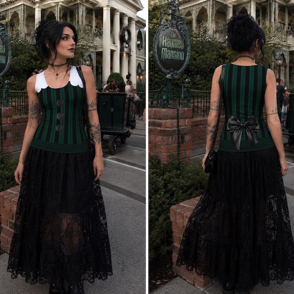 Haunted Mansion womens tank Top Disney Halloween cosplay costume Ghost Host shirt run Disney