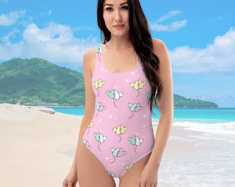 Womens Disney One-Piece Swimsuit Mickey Mouse Balloons swimwear Disney Vacation outfit