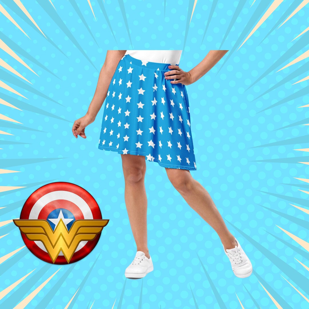 Wonder Woman Blue Star Inspired Superhero Running Skirt main image 1