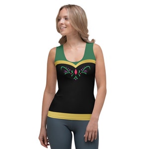 Womens Anna Tank Top Disney Frozen Princess Anna Coronation sleeveless shirt run Disney costume