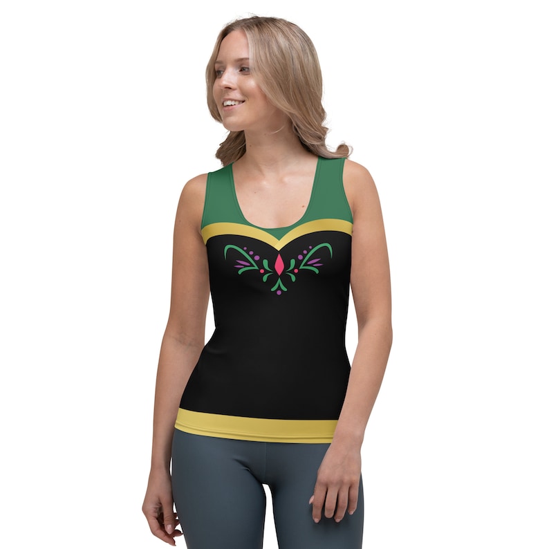 Womens Anna Tank Top Disney Frozen Princess Anna Coronation sleeveless shirt run Disney costume