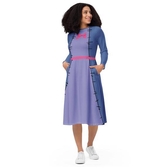 Eeyore Dressing Gown Womens Disney Eeyore Dress Winnie The Pooh Womens Long  Sleeve Midi Dress Disney