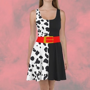 Disney-jurk dames Cruella-hardloopkostuum Dalmation Disney Bounding 101 Dalmations Cruella Devil
