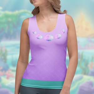 Ariel die kleine Meerjungfrau Tank Top Damen Disney Kostüm Cosplay Meerjungfrau Shirt Disney Kreuzfahrt Outfit