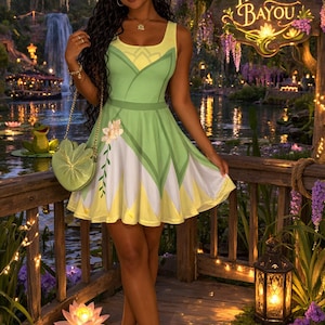 open lace back dress Amazon.com: Disney Princess and the Frog Tiana Costume Dress for Girls main image 1