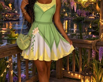 Tiana Disney Tennis Dress, Disney Outfit for Women, Embroidered Princess  and the Frog Dress - Etsy