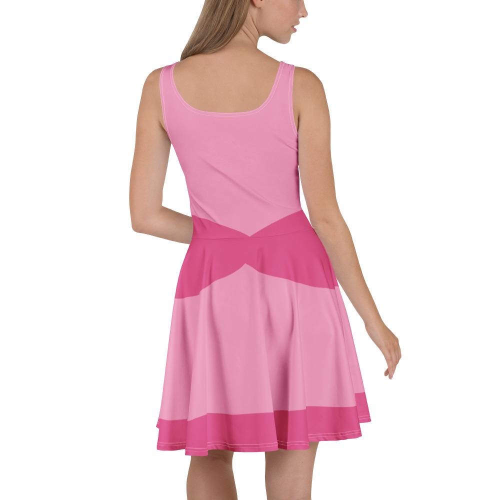 Princess Peach Dress Womens Adult Cosplay Costume Running Outfit