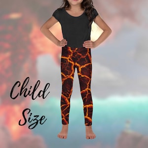 Tefiti Te Ka Kid&#39;s Leggings Lava monster Disney Moana character pants costume child
