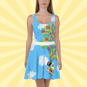 Womens Disney up Balloon House Dress Running Dress Costume Pixar up Inspired Clothes Disney Bounding Etsy