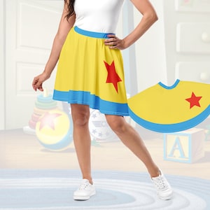 Women&#39;s Skirt Pixar ball inspired Disney bounding running outfit adult skater skirt toy story dress marathon outfit idea