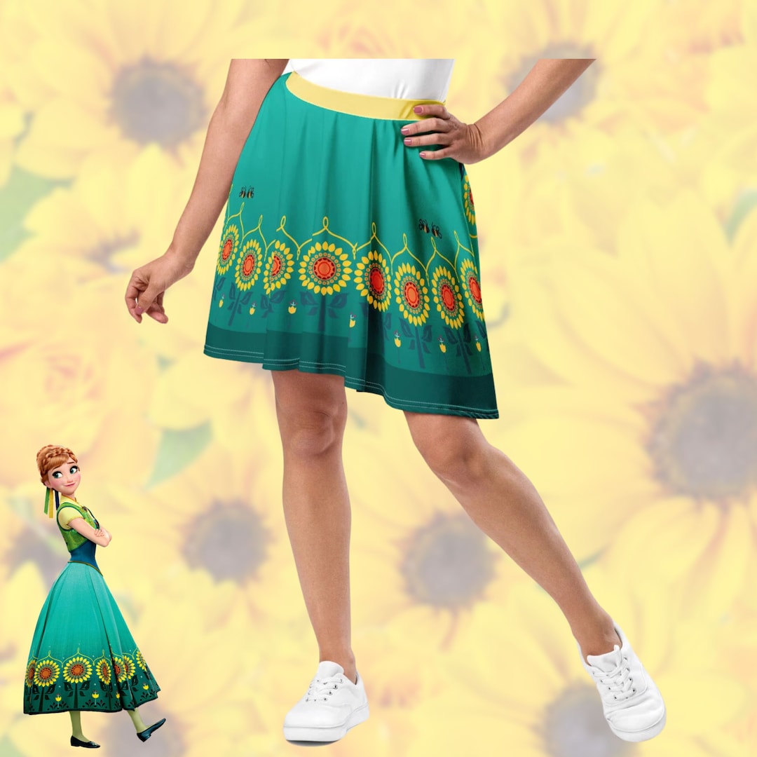 Green Elsa Frozen Fever Dress Womens Disney Anna Skirt Frozen Fever Running Dress Costume Sunflowers Green Elsa Frozen Fever Dress Womens Disney Anna Skirt Frozen Fever Running Dress Costume Sunflowers