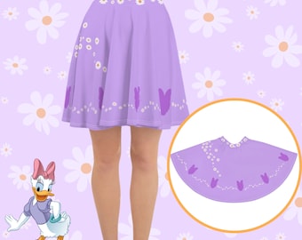 Womens Disney Daisy Duck Skirt Spring floral purple running skirt Run Disney