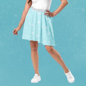Elsa Skirt womens Disney Frozen cosplay run Disney bounding snowflake skirt adult