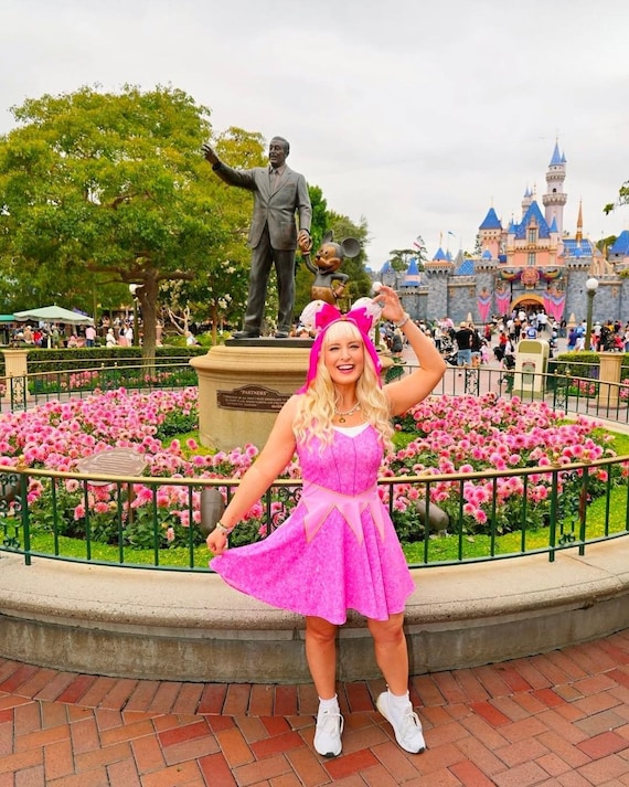 pink sleeping beauty dress Aurora Sleeping Beauty Womens Dress Disney Princess Costume Adult Run  Disney Bounding Dress Pink Cosplay