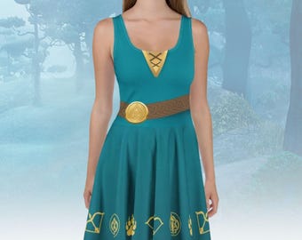 Merida Dress womens Disney princess Brave cosplay Disney bounding costume run Disney outfit