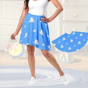 Toy Story cloud Skirt Disney Pixar womens adult skirt run Disney cosplay Disney bounding cloud wallpaper design Andys room