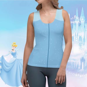 Cinderella Tank Top Womens Disney Princess shirt running shirt run Disney outfit activewear workout clothes